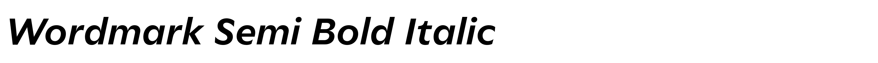 Wordmark Semi Bold Italic